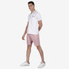 t-base Misty Rose Cotton Stretch Printed Chino Shorts