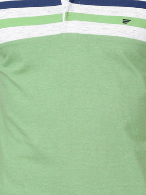 t-base Cactus Melange Cotton Polo Stylised T-Shirt