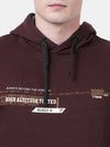 t-base Vineyard Melange Cotton Polyester Fleece Solid Sweatshirt