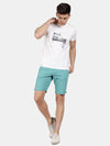 t-base Men Medow Brook Cotton Dobby Stretch Solid Fold Up Chino Shorts