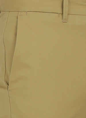 t-base men's Brown Solid Cotton Stretch Chino Pant