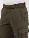 Military Olive Solid Cargo Pants
