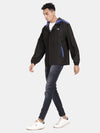 t-base Royal Blue Nylon Ribstop Solid Full Sleeve Waterproof Rainwear Jacket