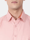 t-base Dusty Rose Full Sleeve Cotton Solid Casual Shirt