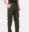 Moss Green Cotton Canvas Overdyed Solid Cargo Pant
