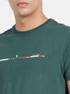 Botanical Pine Cotton Stretch Half Sleeve Solid T-Shirt