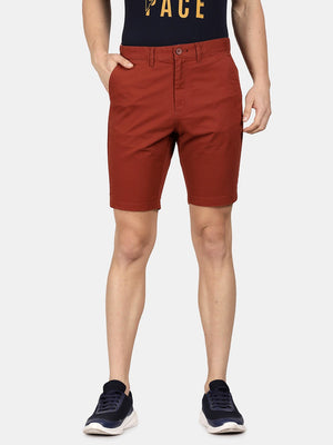 t-base Men Picante Cotton Stretch Solid Chino Shorts