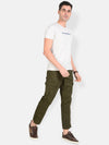 t-base Olive Solid Cargo Pant