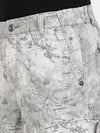 t-base Men High Rise Grey Cotton Printed Cargo Shorts