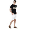 t-base Men Bright White Cotton Stretch Solid Chino Shorts