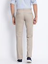 t-base men's Light Grey Solid Cotton Lycra Chino Pant