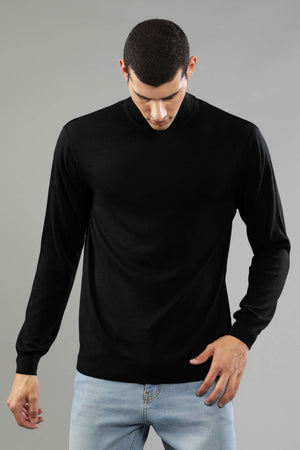t-base Navy Blazer Solid Cotton Sweater