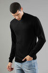t-base Navy Blazer Solid Cotton Sweater
