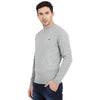 t-base Light Grey Round Neck Solid Sweater