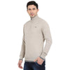 t-base Natural Mock Collar Solid Sweater