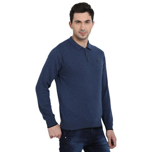t-base Mood Indigo Polo Neck Solid Sweater