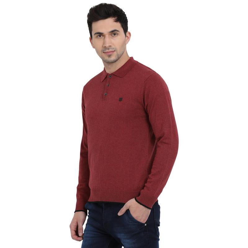 t-base Port Royale Polo Neck Solid Sweater