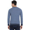 t-base Indigo Henley Neck Stripe Sweater