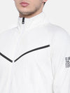 t-base White Solid Mock Collar Sweatshirt