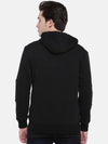 t-base Black Solid Hooded Sweatshirt