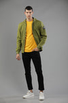 t-base Mayfly Green Cotton Polyester Fleece Solid Sweatshirt