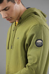 t-base Mayfly Green Cotton Polyester Fleece Solid Sweatshirt