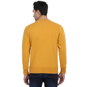 t-base Yellow Graphic Round Neck Sweatshirt