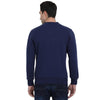 t-base Blue Graphic Round Neck Sweatshirt