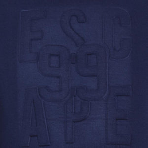 t-base Blue Graphic Round Neck Sweatshirt
