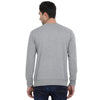 t-base Grey Printed Graphic Round Neck Sweatshirt