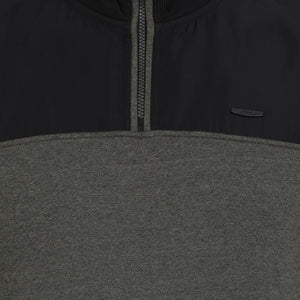 t-base Olive Solid Mock Collar Sweatshirt