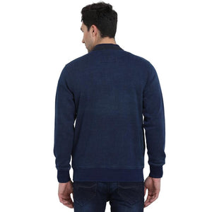 t-base Indigo Solid Mock Collar Sweatshirt