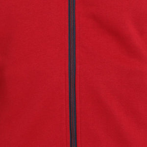t-base Red Solid Mock Collar Sweatshirt