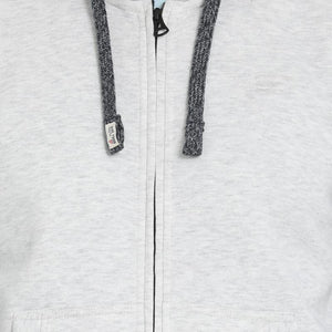 t-base Off-White Solid Hooded Sweatshirt