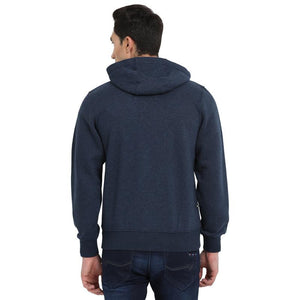 t-base Navy Solid Hooded Sweatshirt