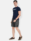 t-base Graphite Blue Cotton RFD Solid Cargo Shorts
