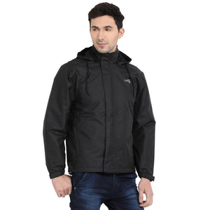 Black Waterproof Rainwear Jacket - tbase