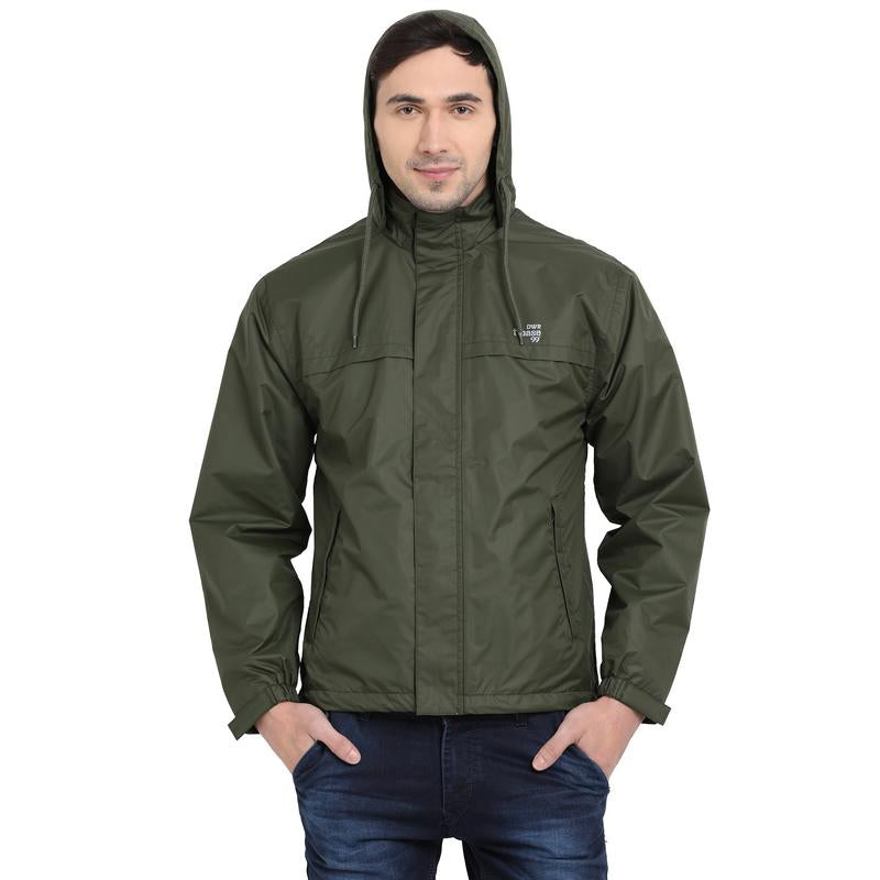 Olive Waterproof Rainwear Jacket - tbase