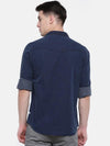 t-base Indigo Solid Cotton Casual Shirt