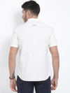 t-base Cream Solid Cotton Casual Shirt
