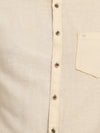 t-base Peach Solid Cotton Casual Shirt