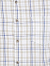 t-base Beige Checkered Cotton Casual Shirt