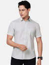 t-base Grey Printed Cotton Casual Shirt