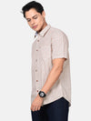 t-base Red Printed Cotton Casual Shirt