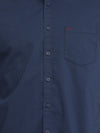 t-base Navy Twill Cotton Polyster Stretch Casual Shirt
