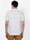 t-base White Cotton Printed Shirt