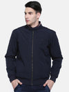 t-base Navy Solid Sporty Jacket