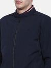 t-base Navy Solid Sporty Jacket