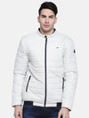 t-base Off-White Solid Quilted Jacket