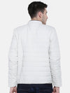 t-base Off-White Solid Quilted Jacket